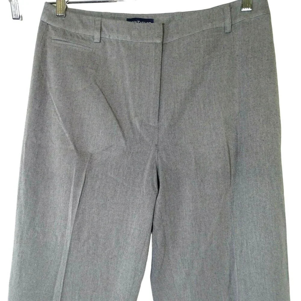 Ann Taylor Straight Leg Pants Women Size 31 Waist Gray Flat Front ALTERED